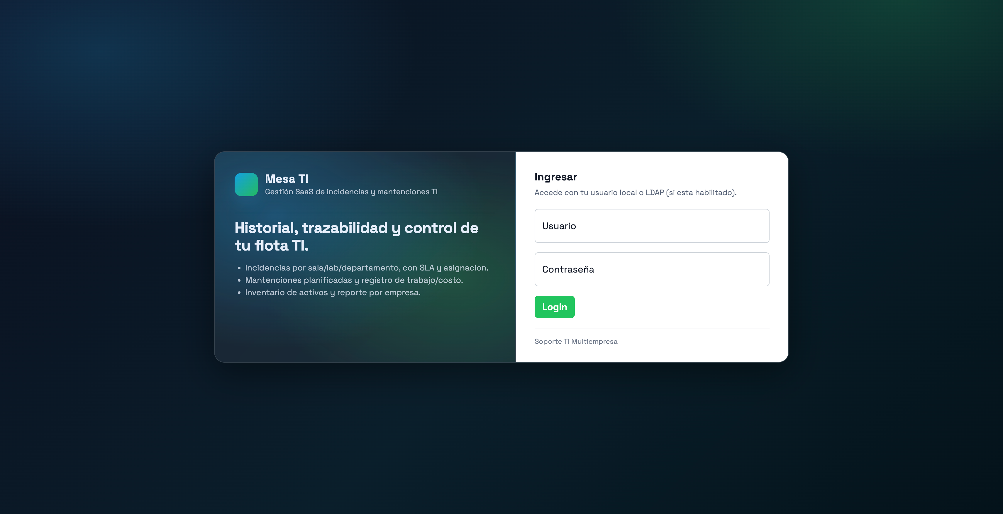 Login Mesa TI (referencia)